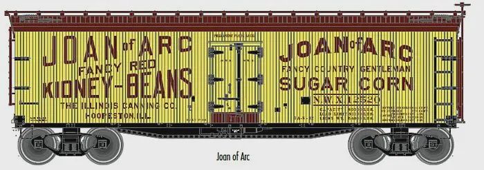 Atlas - 40&#39; Wood Reefer - Ready to Run - Master(R) -- Joan of Arc NWX #12520 (yellow, Boxcar Red)