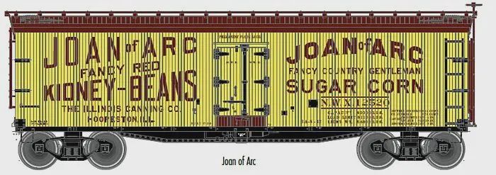 Atlas - 40' Wood Reefer - Ready to Run - Master(R) -- Joan of Arc NWX #12520 (yellow, Boxcar Red)