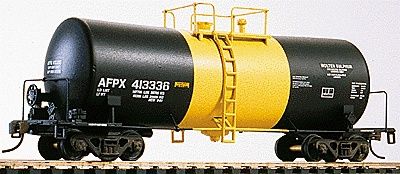 Walthers Gold Line(TM) 16,000 Gallon Funnel-Flow Tank Car - Single Car - Assembled -- AFPX (Allied Signal-Sulfur)