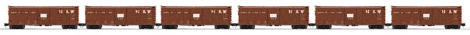 MTH-6-Car 40&#39; USRA Single Sheathed Box Car Set