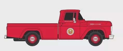 Classic Metal Works 30421 HO Mini Metals PRR 1960 Ford 1/2 Ton Pickup