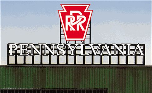 Miller Engineering HO/O - Pennsylvania Railroad Billboard, Animated Neon Sign Kit