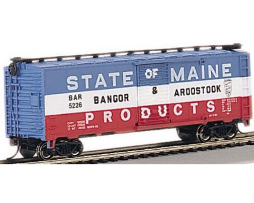 Bachmann 17038 - 40&#39; Box Car- BANGOR &amp; AROOSTOCK