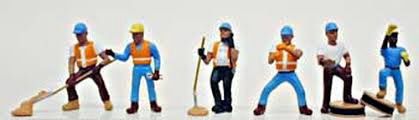 Model Power 5747 HO Utility Worker Figures (Set of 6)