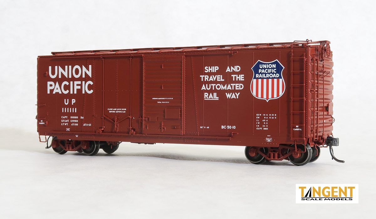Pre-Owned, Like New - Tangent - Pacific (UP) “BC-50-10 11-63+” 40′ PS-1 Combination Door Boxcar, Road Number: 111138