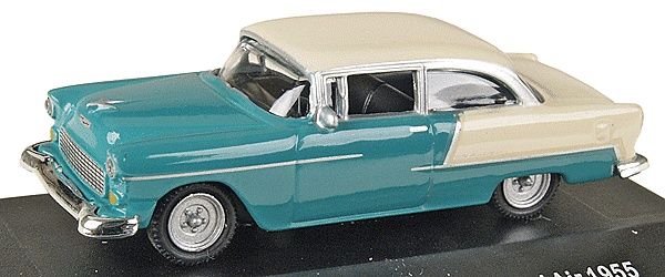Model Power-Diecast Automobiles - 1955 Chevrolet Belair -- Green, Cream