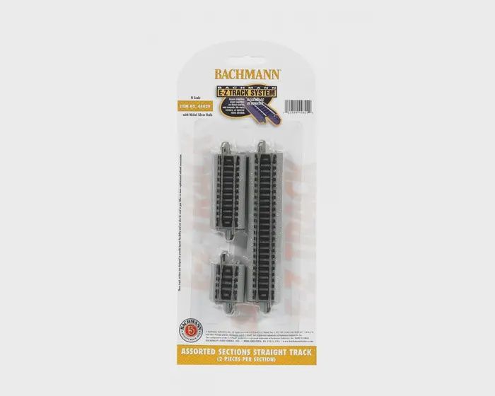 Bachmann 44829 - N Assorted Straight Short Sections Nickel Silver Track