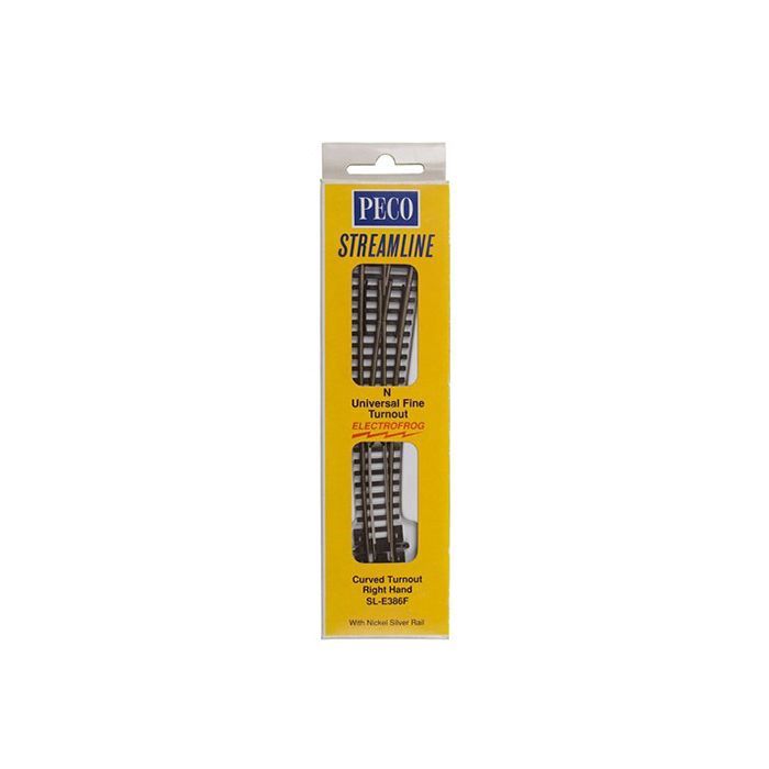 PECO SL-E386F - N Code 55 Electrofrog RH Curved Turnout