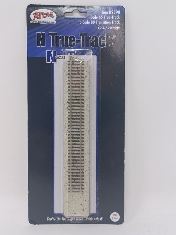 Atlas 2590 - N Code 80 to Code 65 True-Track Transition Track
