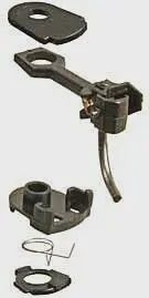 Kadee - #36 Plastic-Shank Coupler - Kit - Magne-Matic(R) -- Long 25/64&quot; Centerset w/#233 Draft Gear Boxes 2 Pair