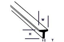 Plastruct 90562 - Styrene Structural Shapes - Tees -- 1/16 x 10&quot; Long pkg(10)