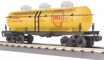 MTH RailKing 30-7360 - 3-Dome Tank Car - (Yellow) Car #1068