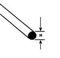 Plastruct-Styrene Rod - Round -- .250 O.D. x 10&quot; Long pkg(5)