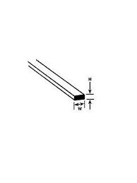 Plastruct-Styrene Plastic Strips -- .010 x .040 x 10&quot; .03 x .10 x 25.4cm pkg(10)