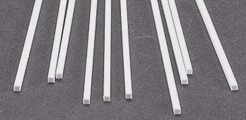 Plastruct 90770 - 0.100&quot; x 10&quot; x 0.100&quot; Square Styrene Rod (Pack of 10)