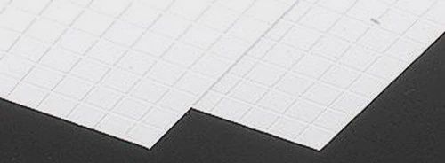 Plastruct-Patterned Sheets - Square Tiles - White - .020 x 7 x 12&quot; Sheets pkg(2) -- .485&quot; Tiles