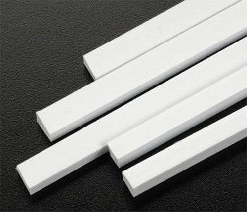 Plastruct 90809 - .250&quot; x 10&quot; x .187&quot; Styrene Strip (Pack of 5)