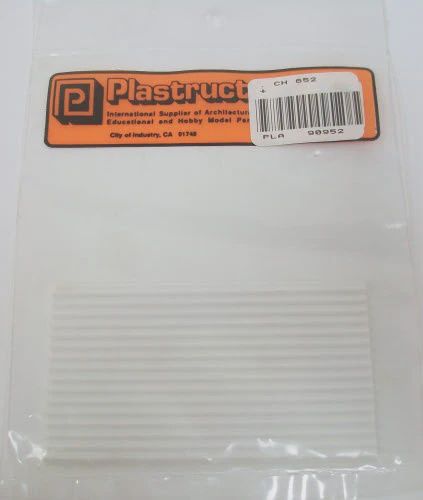 Plastruct-Styrene - Steps/Louvers -- 17-Degree Incline, 3-7/8 x 2-1/8&quot; 9.8 x 5.4cm