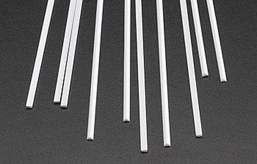 Plastruct 90882 - .080&quot; x 10&quot; x .040&quot; Half-Round Styrene Rod (Pack of 10)