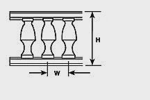 Plastruct-Balcony Railings pkg(2) -- 23/32 x 9/32 x 6-1/2&quot;