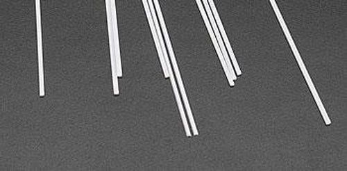 Plastruct 90880 - .040&quot; x 10&quot; x .020&quot; Half-Round Styrene Rod (Pack of 10)