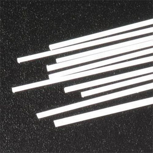 Plastruct- .040&quot; x 10&quot; x .040&quot; Quarter-Round Styrene Rod (Pack of 10)