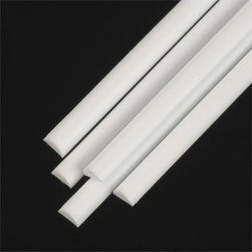 Plastruct - .156&quot; x 10&quot; x .078&quot; Half-Round Styrene Rod (Pack of 5)