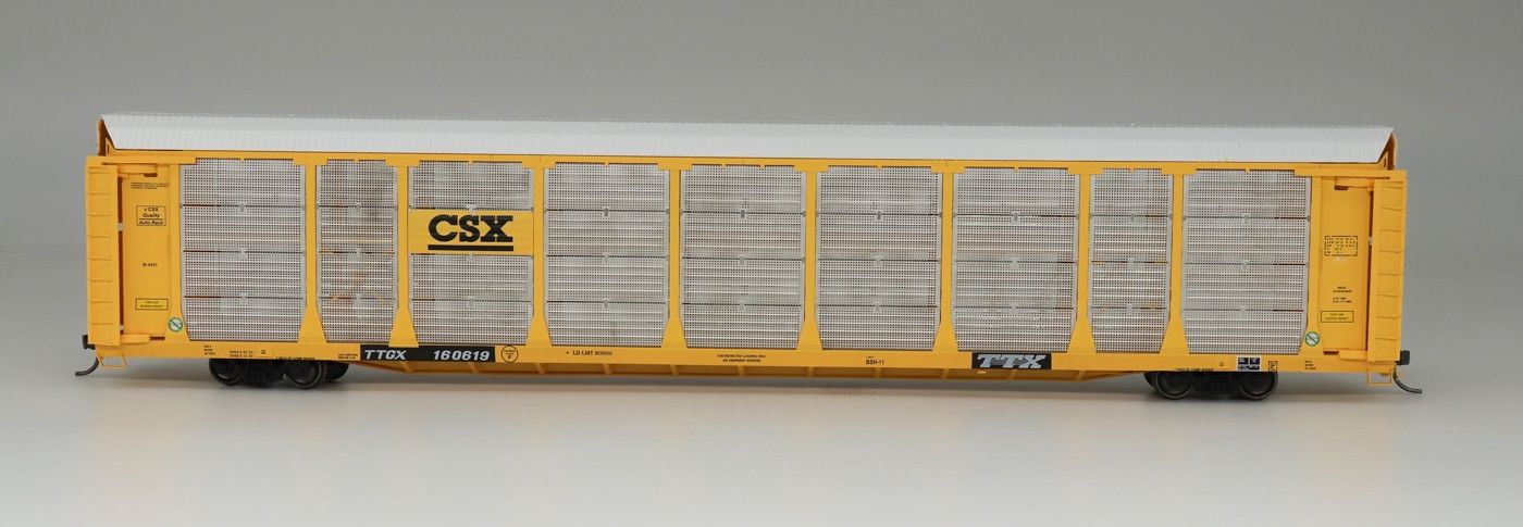 InterMountain #45255 - HO Bi-Level Auto Rack - CSX Rack on TTGX Flat Car -05 to -08 with a White Roof, Road Number: 150647