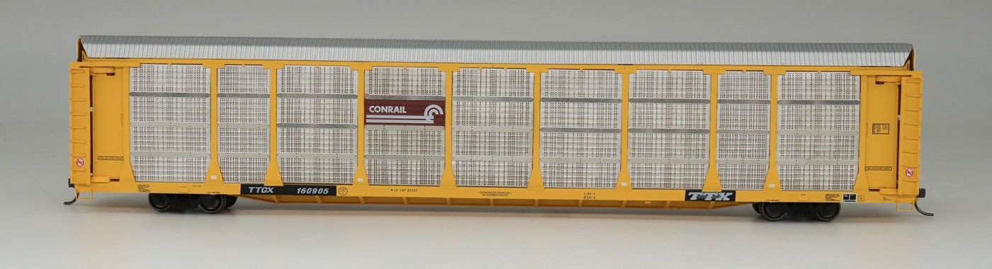 InterMountain #452112 - HO Bi-Level Auto Rack - Conrail Yellow TTGX Flat Car, Road Number: 930710