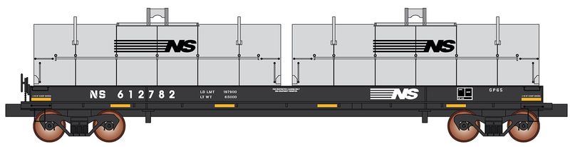 InterMountain #32569 - Evans 100 Ton Coil Car - Norfolk Southern - Grey Hoods