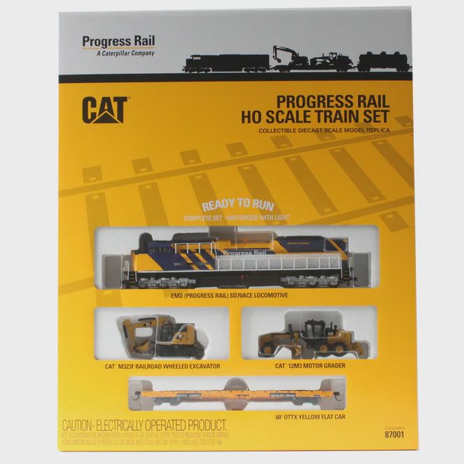 Diecast Masters - Caterpillar Progress Rail HO Scale Train Set