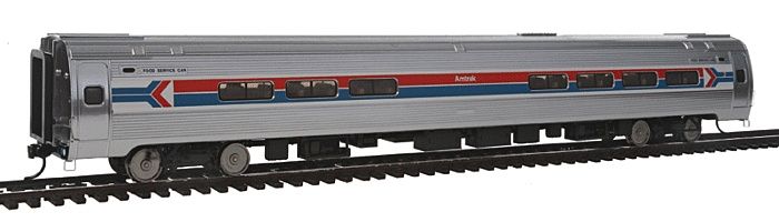 Walthers Proto - 85&#39; Amfleet I Amcafe - Ready To Run -- Amtrak(R) (Phase I, 2 Arrows)