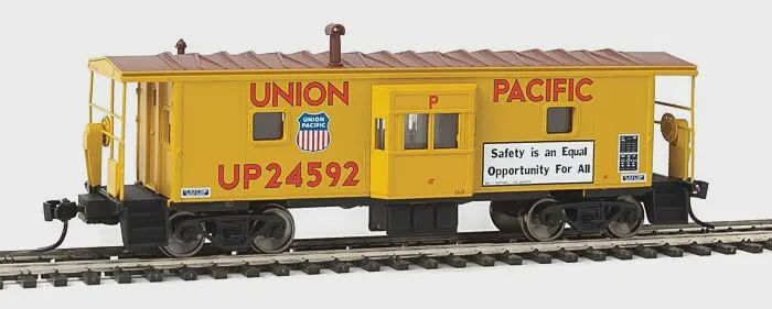 Walthers Mainline - International Bay Window Caboose - Ready to Run -- Union Pacific(R) 24592 (Armour Yellow, red; Safety Slogan)