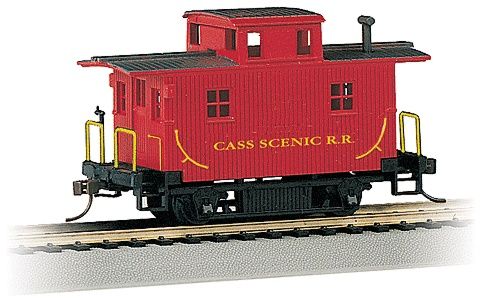 Bachmann 18445 - Wood 4-Wheel Bobber Caboose - Ready to Run - Silver Series(R) -- Cass Scenic Railroad