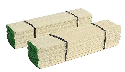 Model Railstuff 140 - HO Banded Lumber Stack - Green Ends (Pack of 2)