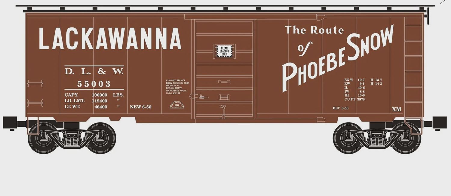 Ready Made Trains (RMT) 96480 - O Scale - Boxcar Lackawanna DL&amp;W