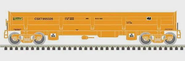 Atlas 50006052 - N - Difco Side-Dump Car - Ready-to-Run - Master(R) -- CSX 913339 (orange)