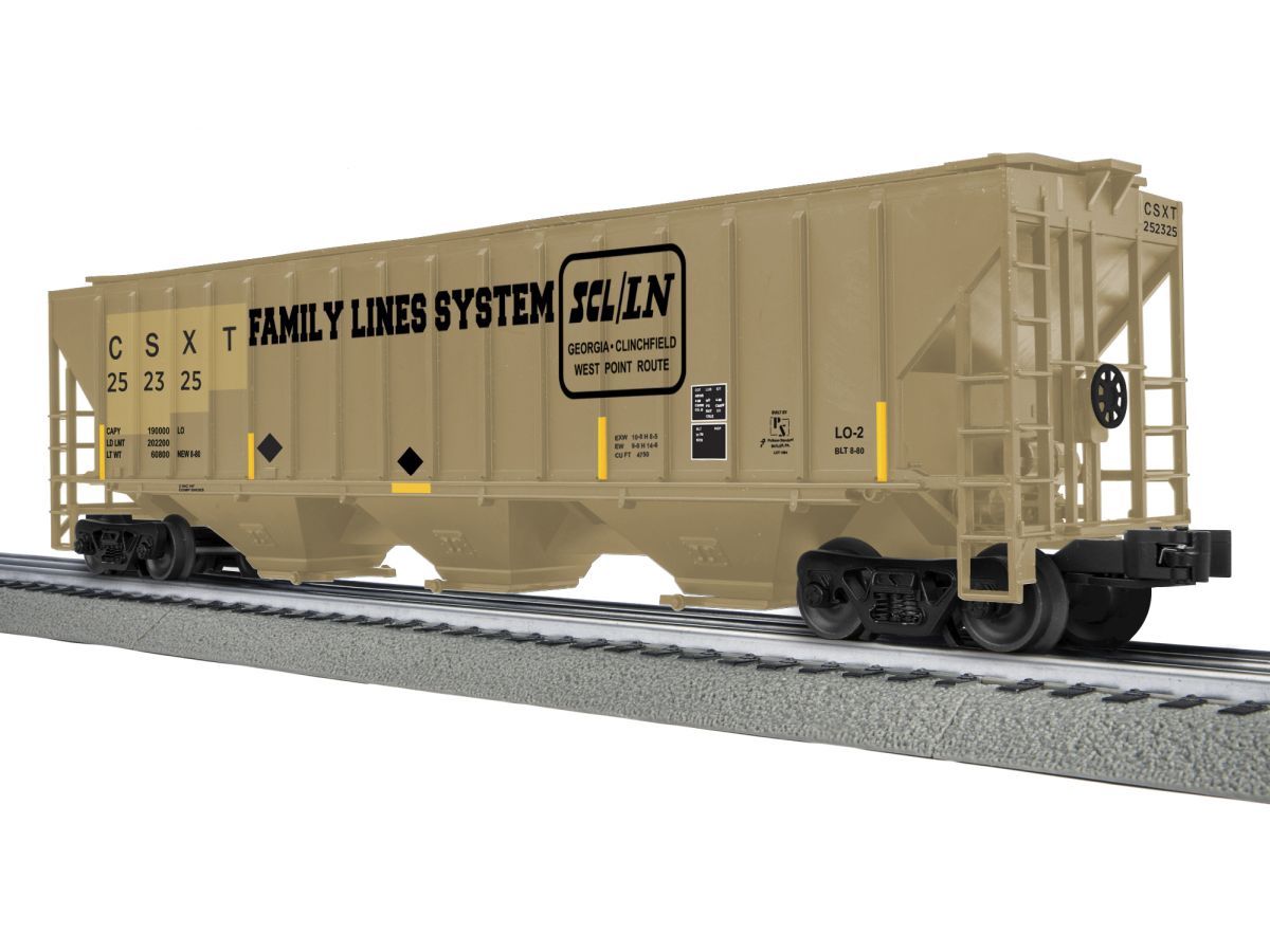 Lionel-O PS-2CD Covered Hopper CSX/ Family Lines #252325