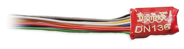 Digitrax - DN136D Series 6 Control Decoder for N &amp; HO -- Wired - .55 x .404 x .2" 13.9 x 10.3 x 5mm