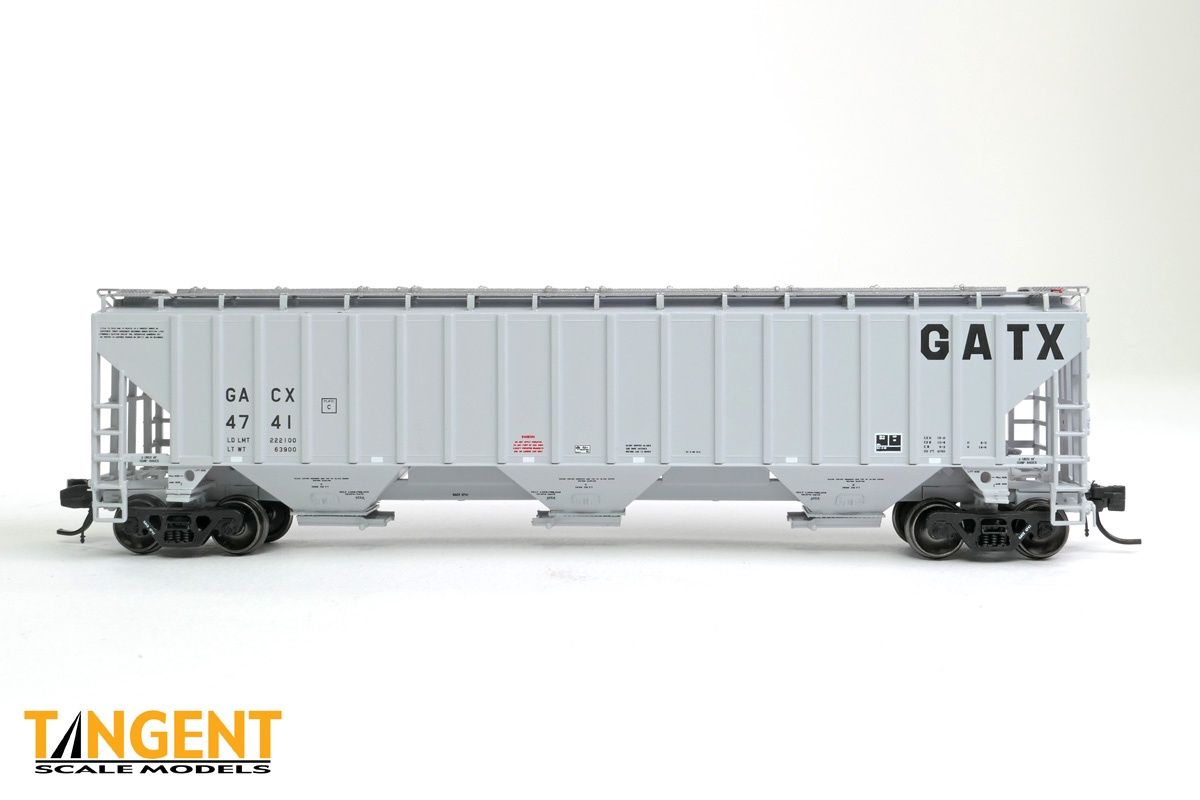 Tangent - N Scale - GACX “GATX Gray 2-1995” Trinity Industries Inc 4750CuFt Covered Hopper, Road Number: 4700