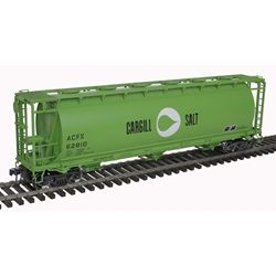 Atlas O 3-BAY CYLINDRICAL HOPPER CARGILL SALT (GREEN/WHITE) - 3RL