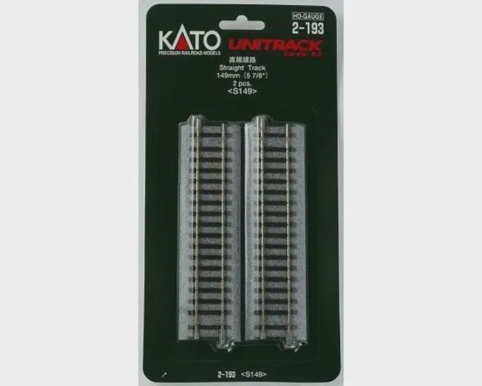 Kato 2-193 HO 149mm (5 7/8&quot;) Straight Track [2 pcs]