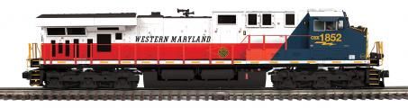MTH-ES44AC Diesel Engine w/Proto-Sound 3.0 (Hi-Rail Wheels) - Western Maryland - CSX Heritage  Cab No. 1852