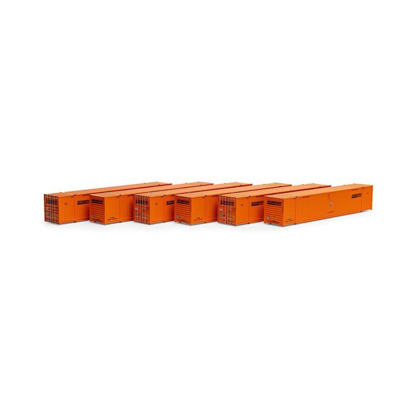 Athearn 28523 - HO 53&#39; CIMC Container, Schneider #1 (6-Pack)
