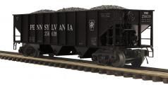 MTH Premier - 20-96844 - 70-ton 3-Bay Hopper Car - Pennsylvania