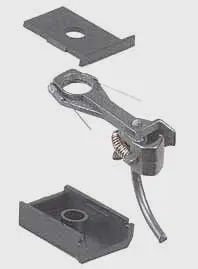 Kadee-#142 Whisker(R) Self-Centering Metal Knuckle Couplers - Kit - Magne-Matic(R) -- Medium 9/32&quot; Overset Shank w/#242 Draft Gear Boxes - 2 Pair