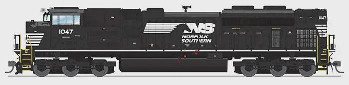 Broadway Limited Imports-EMD SD70ACe - Sound, DCC and Smoke - Paragon4(TM) -- Norfolk Southern #1047 (black, white; Horse Head Logo)