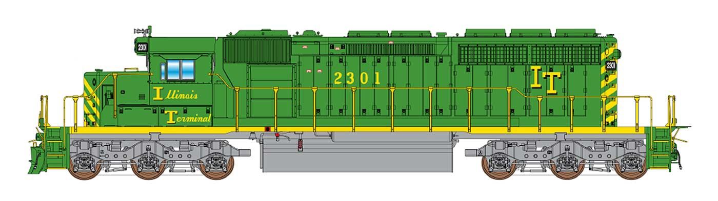 InterMountain 69381S - N Scale SD40-2 - DCC &amp; Sound - Illionois Terminal #2301