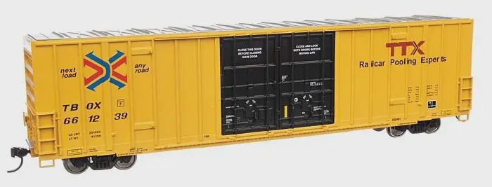 Walthers - 60&#39; High Cube Plate F Boxcar - Ready to Run -- TTX, Road Number: 661239