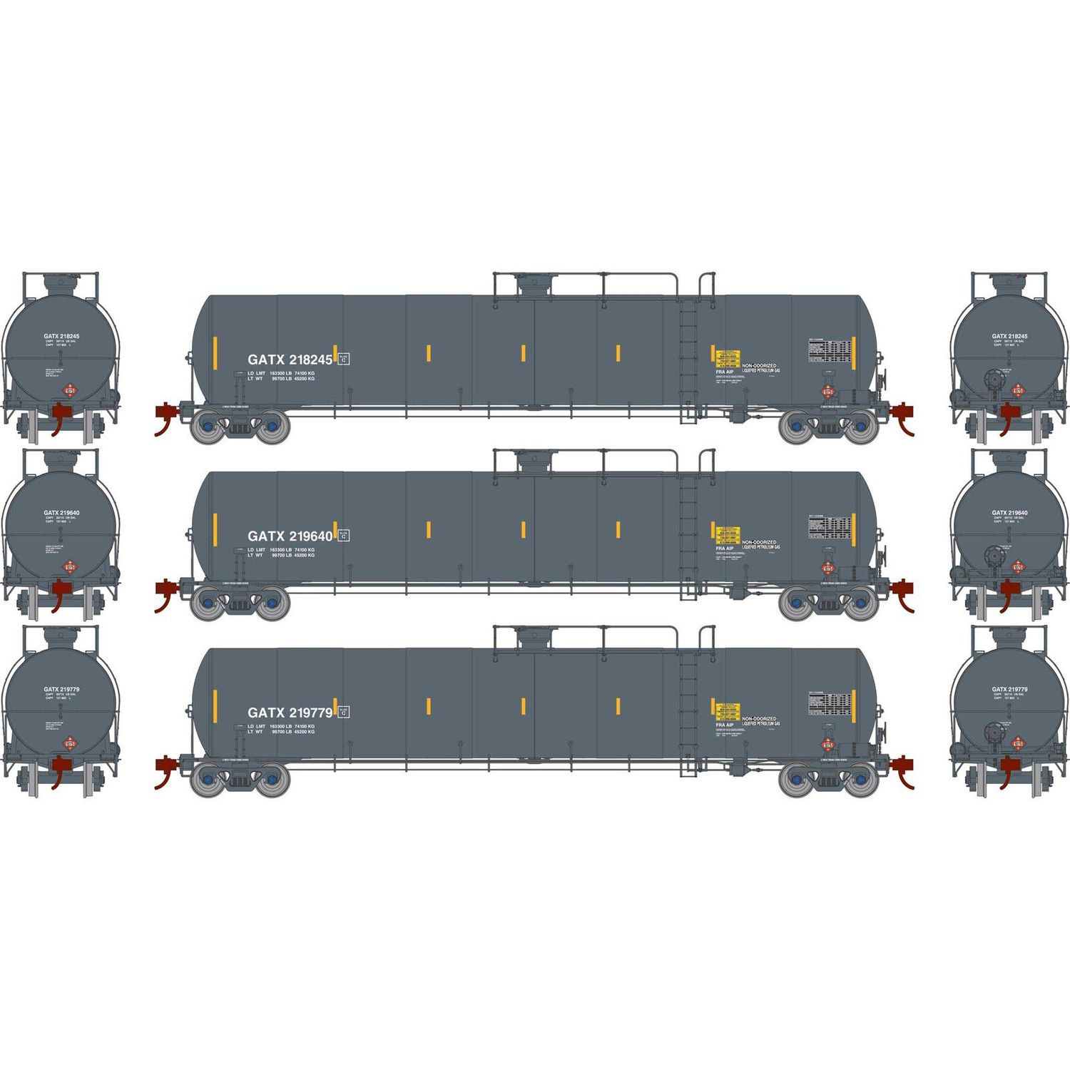 Athearn Genesis 25583 - HO 33,900-Gallon LPG Tank, GATX #1 (3)